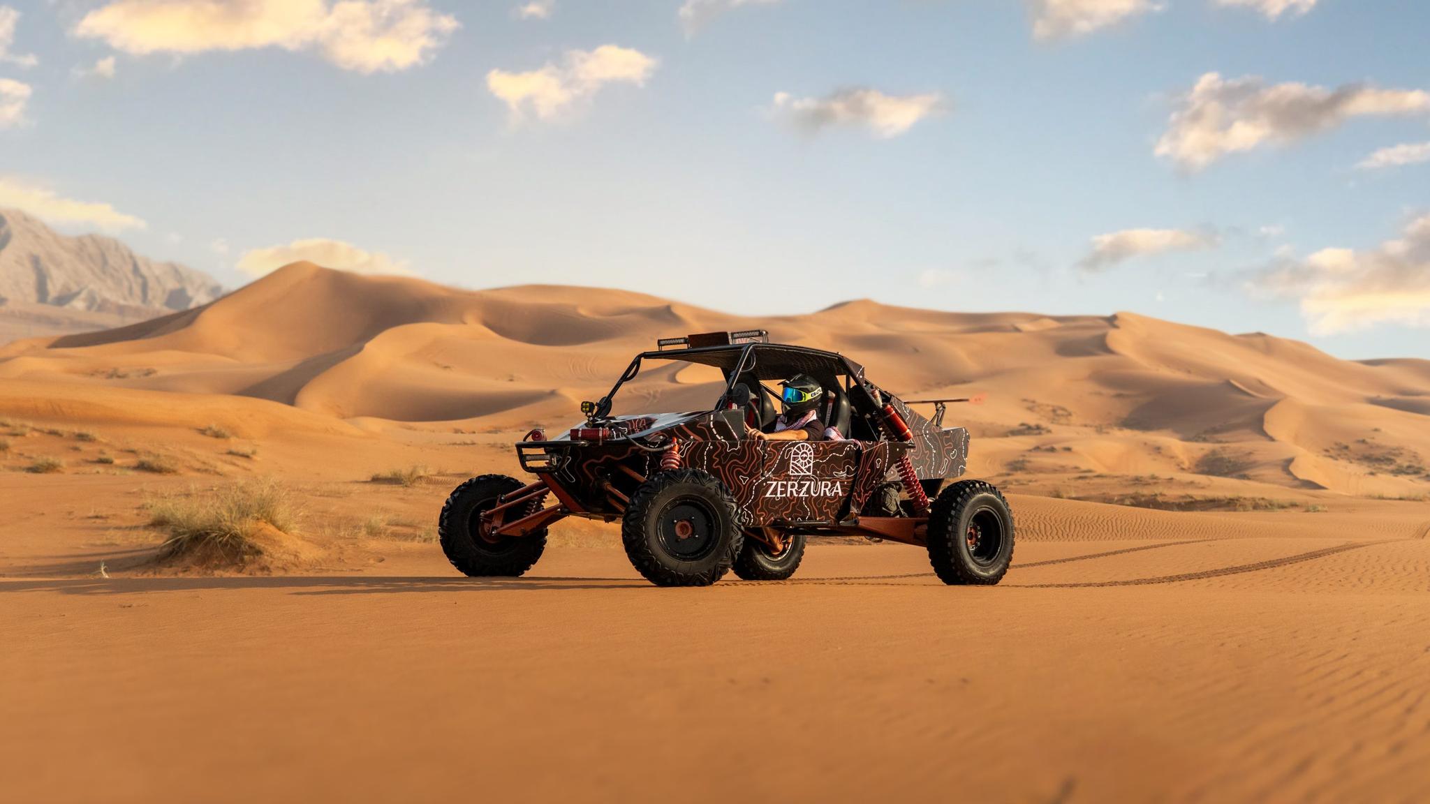 Best dune buggy ride Dubai in the golden Mleiha desert with Zerzura Experiences